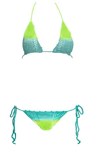 Beauty & the Beach Itsy Bitsy Crochet Bikini in Aquatique | Salamander Shop