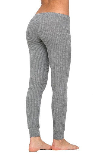 Eberjey Cozy Rib Legging in Heather Grey Back | Salamander Shop