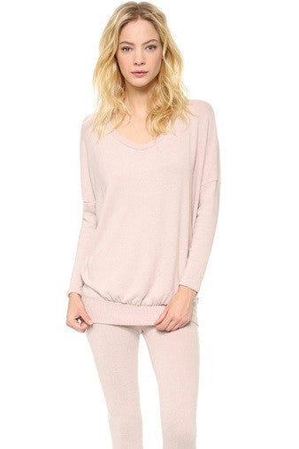 Eberjey Cozy Time Slouchy Tee Pink | Salamander Shop