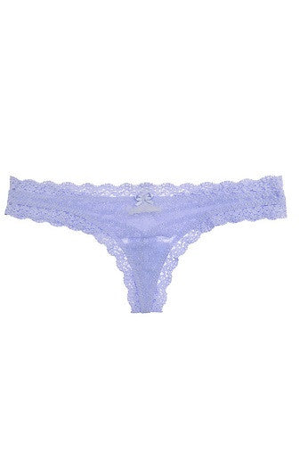 Eberjey Delirious Lace Low Rise Thong Orchid | Salamander Shop