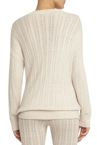 Eberjey Elsa Long Sleeve Top in Truffled Rose Back | Salamander Shop