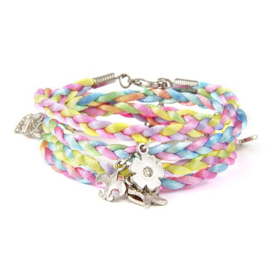 Ettika Wrap Bracelet with Gold Charms Pastel Salamander Shop