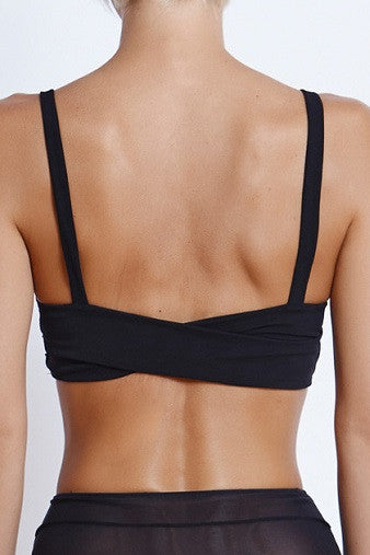 Fella Swim Bowie Bikini Top in Black Back Salamander Shop