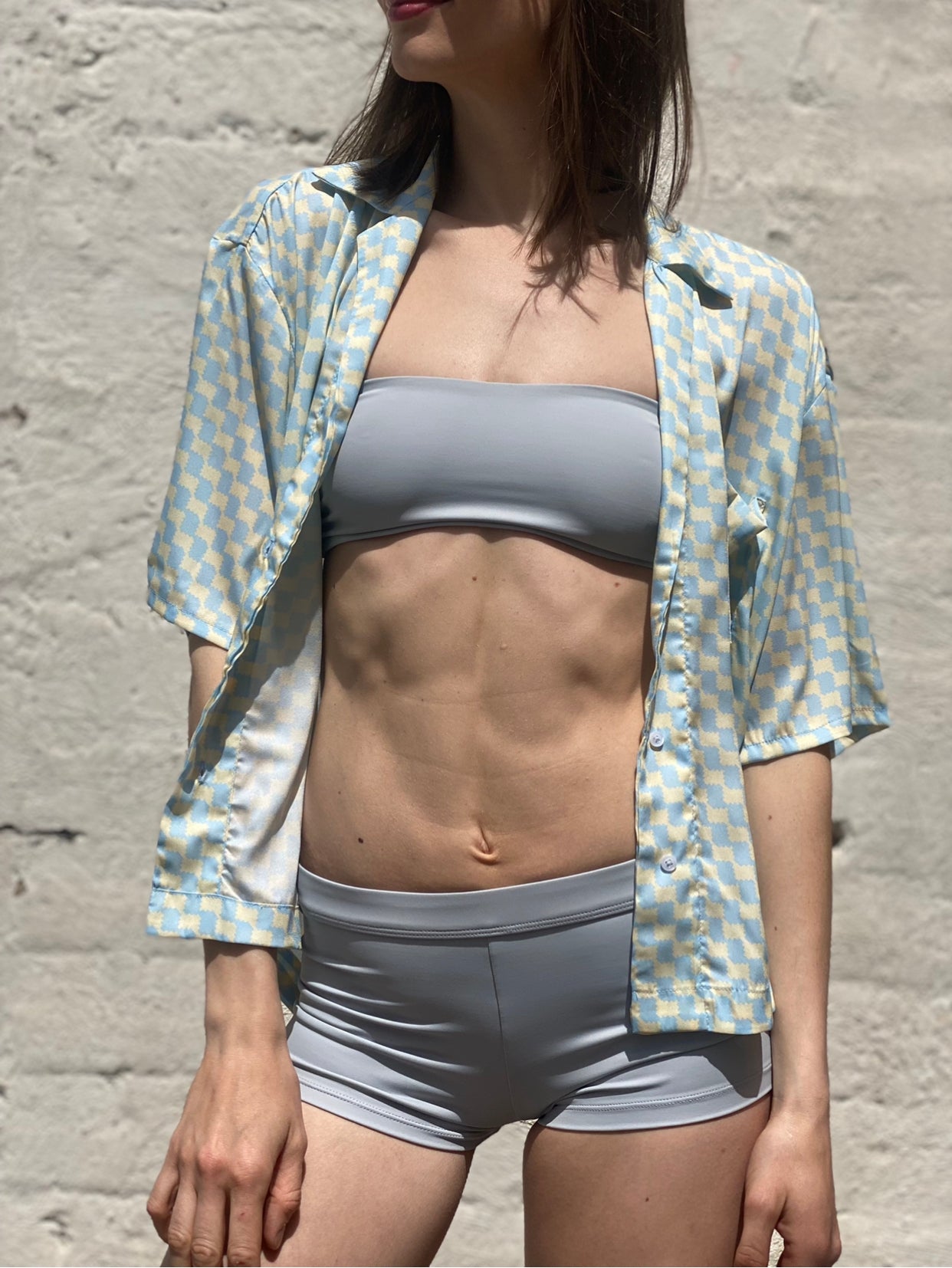 Salamander Beach Shirt in Gingham | SALAMANDER BIKINI SHOP