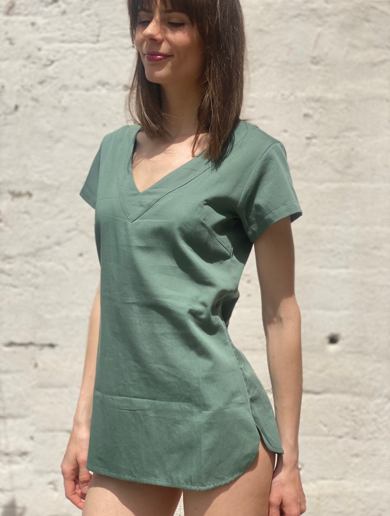 Salamander T-shirt Dress in Moss | SALAMANDER BIKINI SHOP