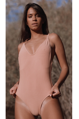 Static Swimwear Robertson One-Piece Blush Rib | Salamander Shop