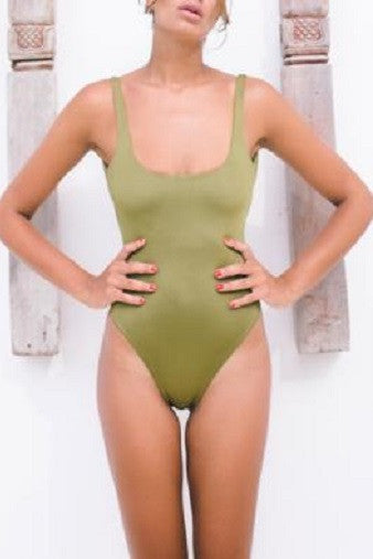 Bayu The Label Biaha One-Piece in Olive Front Salamander Shop