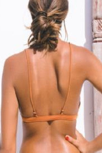 Bayu The Label Sempu Bikini Top in Rust Back Salamander Shop