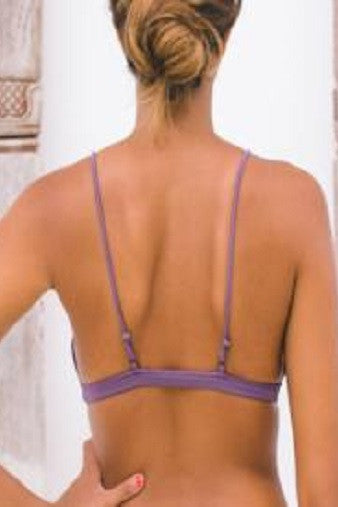 Bayu The Label Sempu Bikini Top in Violet Back Salamander Shop