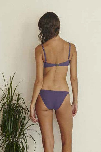 Bower Swimwear Pussycat Bikini Top in Textured Violet Back Salamander Shop