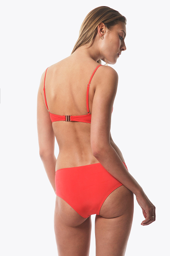 Bower Swimwear Charlotte Bikini Top in Bright Red Back Salamander Shop