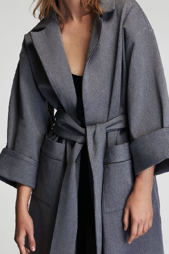 Sleeper Smoke Grey Robe Details | Salamander Shop