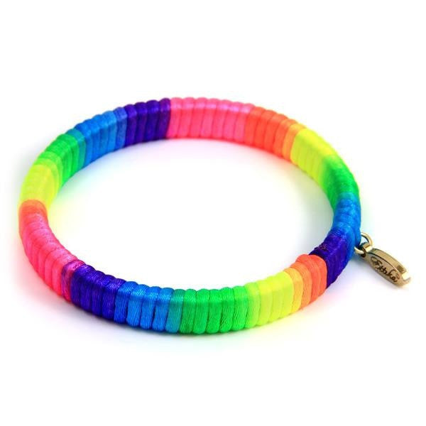 Salamander Shop Ettika Color Blend Satin Cord Lace Bangle Bracelet Close