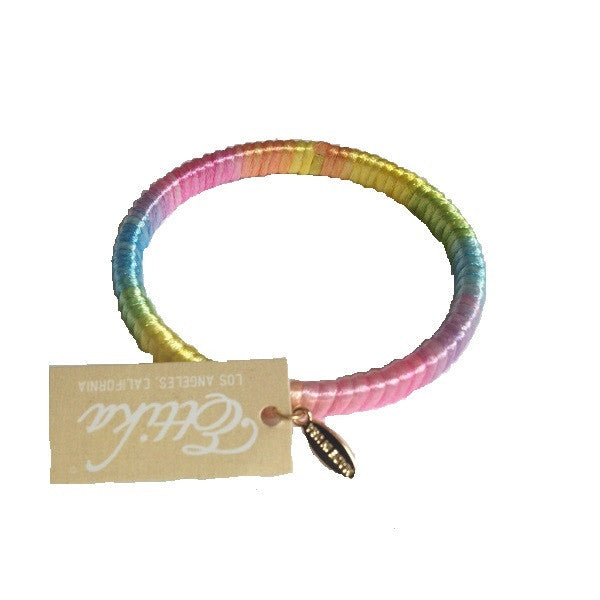 Salamander Shop Ettika Color Blend Satin Cord Lace Bangle Bracelet Pastel
