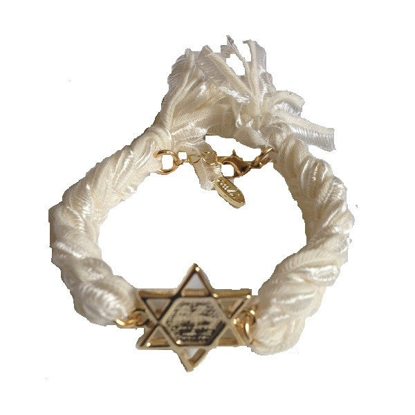 Ettika Gold Star of David Motif Vintage Ribbon Bracelet Salamander
