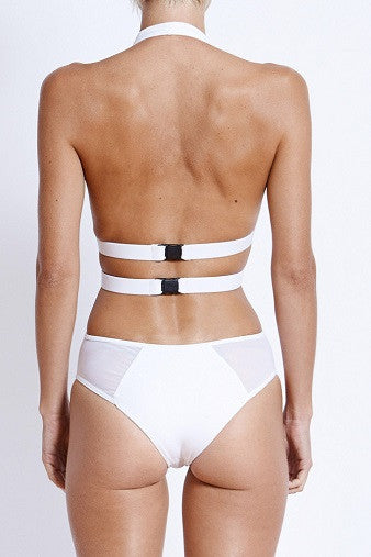 Fella Swim Finn One-piece in White Back Salamander Shop