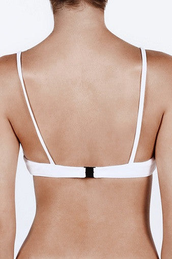 Fella Swim Iggy Bikini Top in White Back Salamander Shop