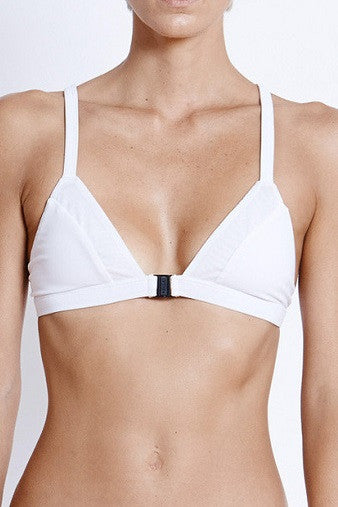 Fella Swim Phoenix Bikini Top in White Front Salamander Shop