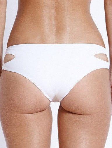 Fella Swim Rickie Cut-Out Bikini Bottom in White Back